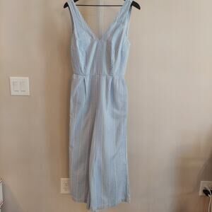 Lucky Brand Jumpsuit Small Backless Tie Back Sleeveless Preppy Pockets